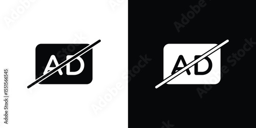 No audio description icon. Design for website and mobile apps.