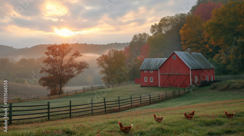 Farmer standing on a farm with cattle. Farmer breeds cows, sheep, pigs, chickens in nature. Livestock. Domestic animals.	