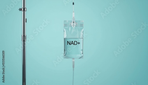 Intravenous nad+ infusion therapy medical facility treatment overview clinical environment close-up perspective