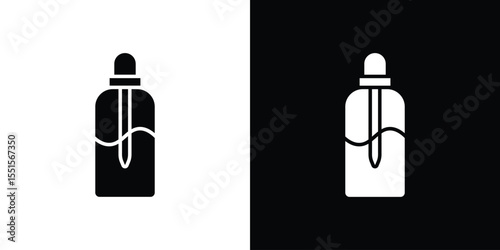 Oil dropper bottle icon vector, Symbol, logo illustrations