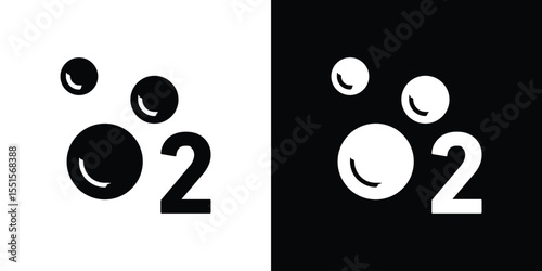 Oxygen O2 icon. Design for website and mobile apps.