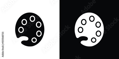 Palette icon vector, Symbol, logo illustrations