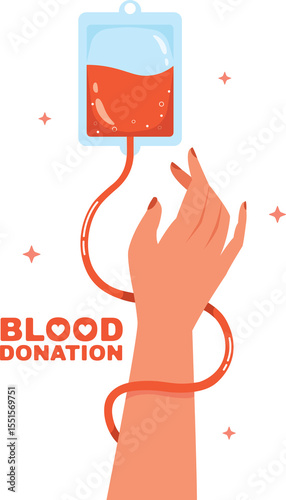 Charity and donation blood banner. Concept of community and support.