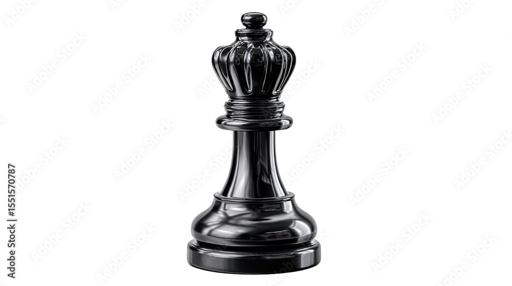 Fototapeta premium Black Chess King: Standing tall and imposing, the black chess king radiates power and strategy, ready to command the game in a single, decisive move.
