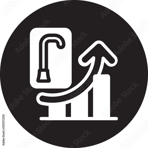 growth glyph icon