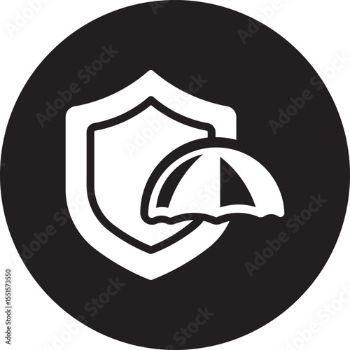umbrella glyph icon