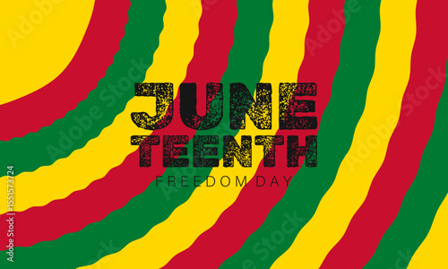 Juneteenth celebration horizontal background design featuring bold colors, Perfect for honoring liberation and unity.