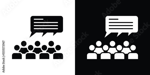 Public opinion icon. Design for website and mobile apps.