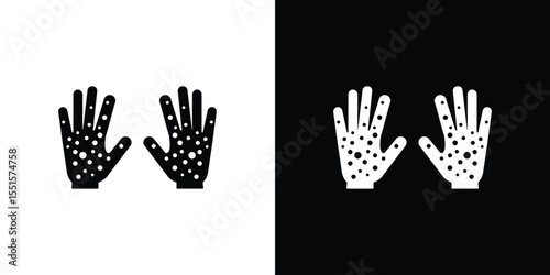 Rash hand icon. Design for website and mobile apps.