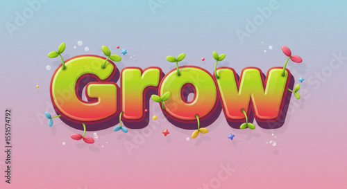 Grow  A Vibrant Illustration of Growth and Nature