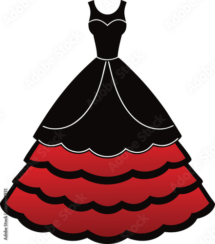 party dress vector illustration