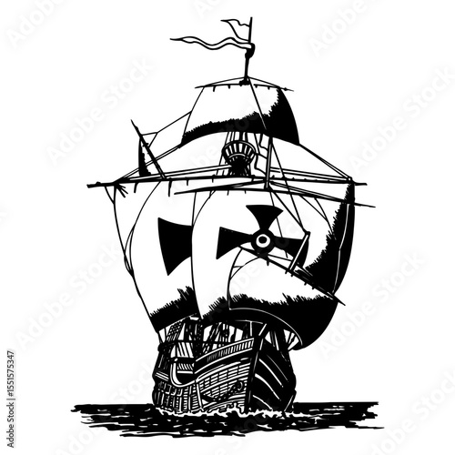 sailing boat Icon black_1