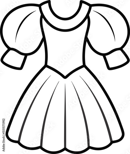 vector illustration of a wedding dress