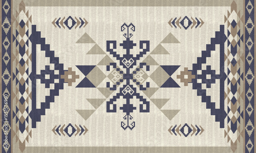 Tribal carpet pattern Geometric Navajo fabric texture background
