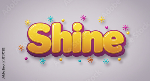 Shiny Colorful 3D Text Effect Shine