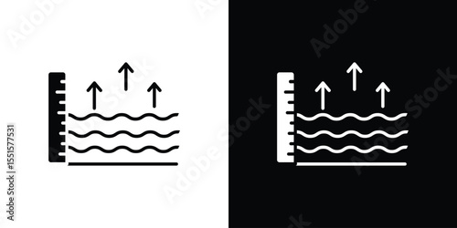 sea level icon vector, Symbol, logo illustrations