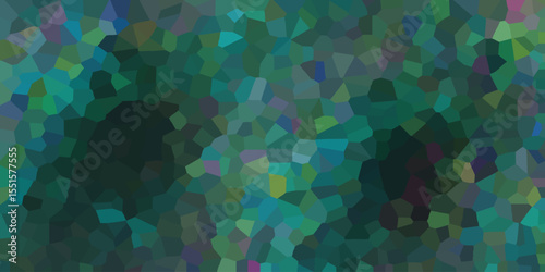 Abstract geometric pattern with green teal and blue hues a digital mosaic design for backgrounds and textures