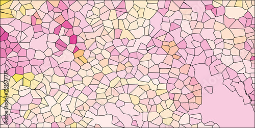 Wallpaper Mural Abstract mosaic background featuring organic shapes and a pastel color palette in various shades of pink and yellow offering a stylish design. Torontodigital.ca