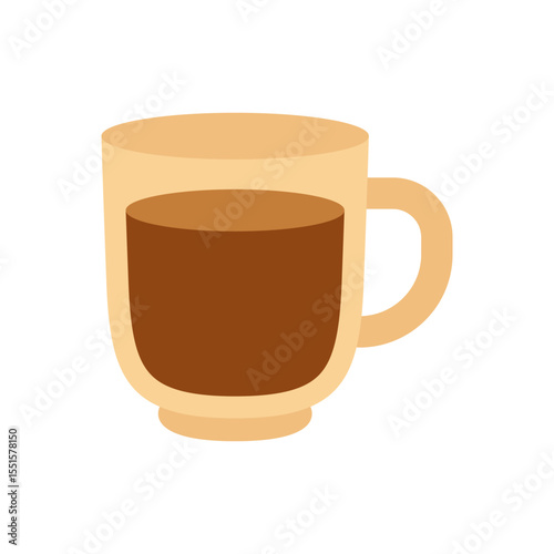 Vector illustration of a glass of coffee