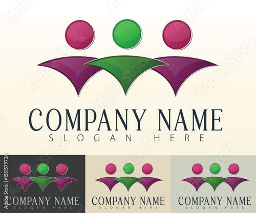 An illustration of a clean and modern business logo emphasizing unity.