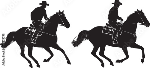 
"Horse Racing Silhouette Bundle"