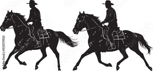 
"Horse Racing Silhouette Bundle"