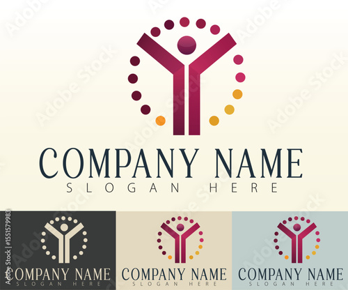 A balanced logo showing harmony and unity.