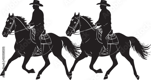 
"Horse Racing Silhouette Bundle"