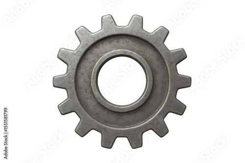 Industrial cogwheel isolated on transparent background
