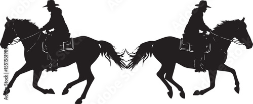
"Horse Racing Silhouette Bundle"