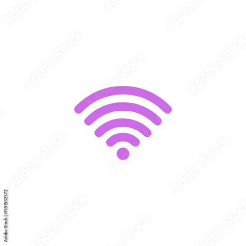 Wireless internet signal in modern style.