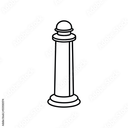bollard line art
