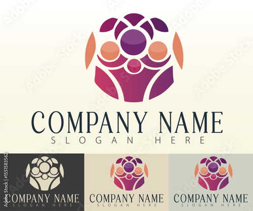 Unity and modern style come together in this logo.