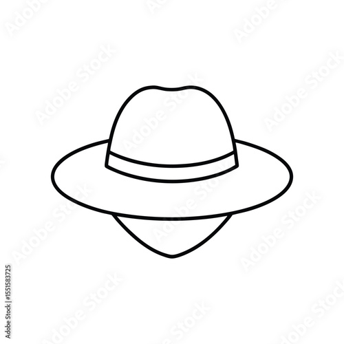 trapper hat line art