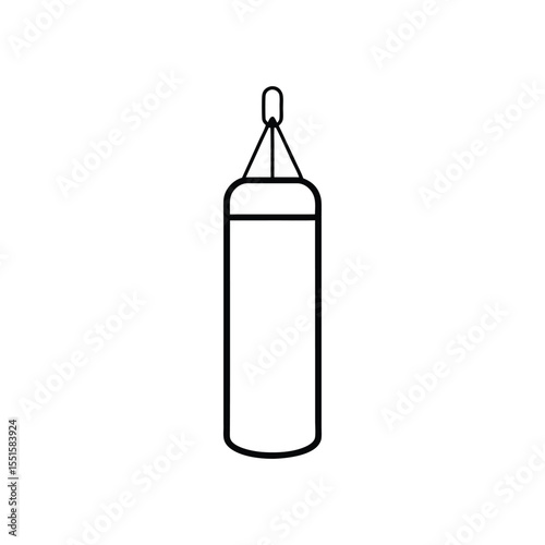 punching bag line art 