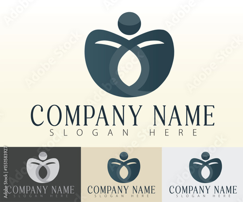 Reflecting modern corporate harmony in logo form.