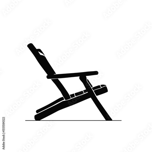 Isolated wooden director's chair on a white background