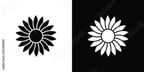 Sunflower icon. Design for website and mobile apps.