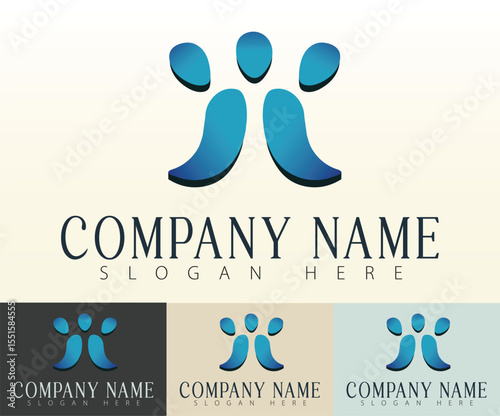 Unity meets modern design in this logo.