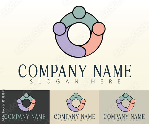 Unity blended into a contemporary business logo design.