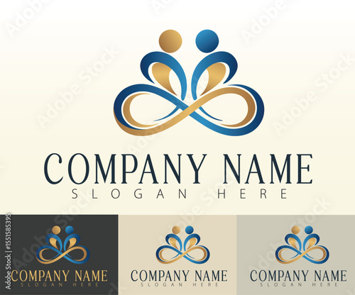 A sleek infinity logo created for modern business branding.