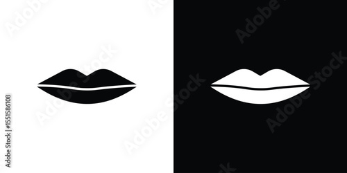 Thin lips icon. Design for website and mobile apps.