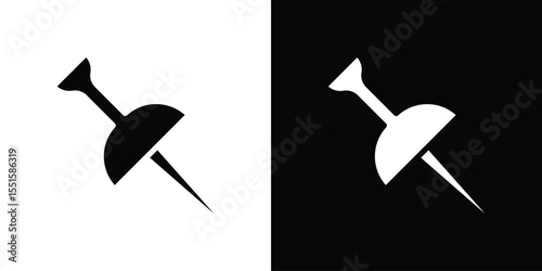 Thumbtack icon. Design for website and mobile apps.