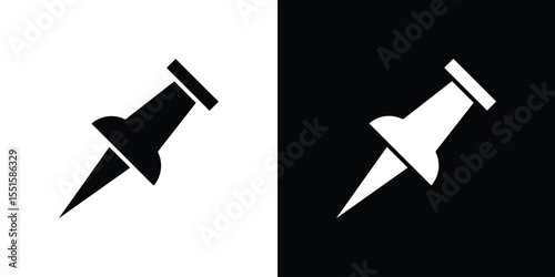 Thumbtack icon vector, Symbol, logo illustrations