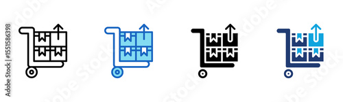 Out For Delivery icon Multi Style Vector Illustration