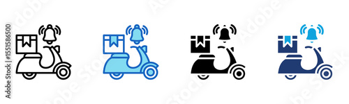 Delivery Notification icon Multi Style Vector Illustration