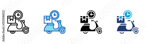 Last Mile icon Multi Style Vector Illustration