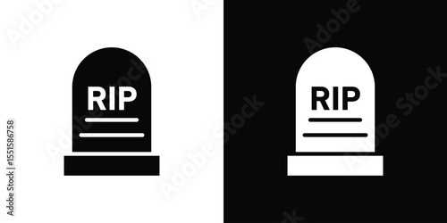 Tombstone icon. Design for website and mobile apps.