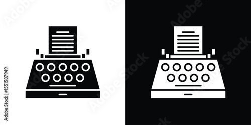 Typewriter icon vector, Symbol, logo illustrations