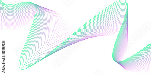 Abstract blue wave vector banner template